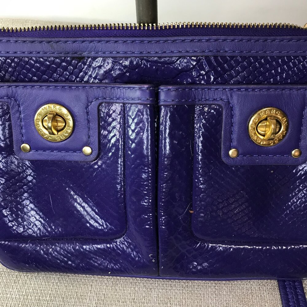 Marc Jacobs Purple Python Percy Turnlock Crossbod… - image 2